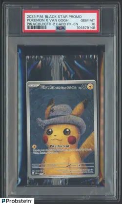 Pokemon Pikachu with Grey Felt hat Van Gogh 085 Graded Sealed Promo PSA 10 - Image 1