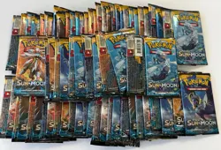 Lot of (73) Pokemon TCG Sun & Moon Base Booster Packs Sealed - Image 1