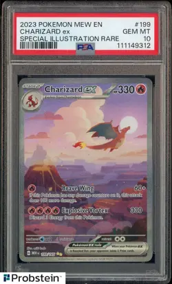 2023 Pokemon Mew En Special Illustration Rare #199 Charizard Ex PSA 10 GEM MINT - Image 1