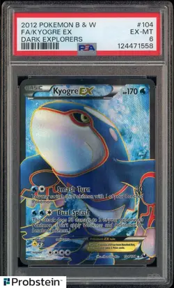 PSA 6 Kyogre Ex 2012 Pokemon B & W Drak Explorers #104 EX-MT - Image 1