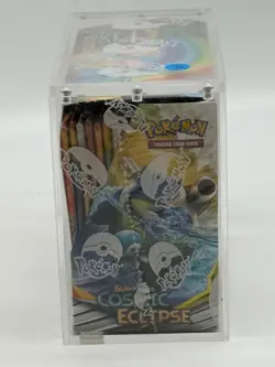 Pokemon TCG Sun & Moon Cosmic Eclipse Booster Box SEALED w/Acrylic - Image 4