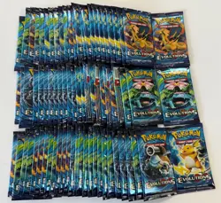 Lot of (75) Pokemon TCG XY Evolutions Booster Packs - Image 1