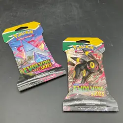 Lot of (8) Pokemon TCG Sword & Shield Evolving Skies Sleeved Booster Packs - Image 2