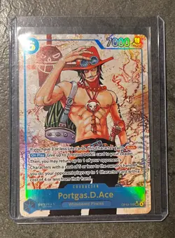 One Piece TCG Portgas D Ace SEC Parallel OP13-119 Carrying On His Will English - Image 1
