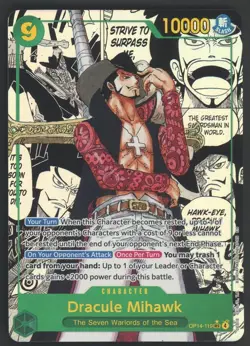 One Piece Dracule Mihawk Manga Art OP14-119 The Azure Sea's Seven Foil - Image 1