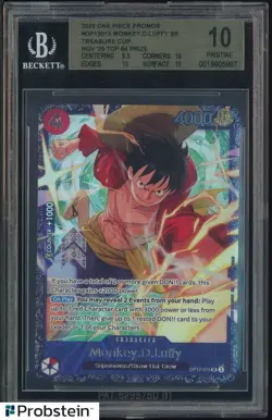 20225 One Piece Promos #OP12015 Monkey D. Luffy Treasure Cup Top 64 BGS 10 - Image 1