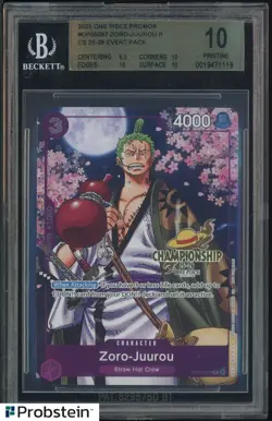 2025 One Piece Promos OP05067 Zoro-Juurou R CS 25-26 Event Pack BGS 10 - Image 1