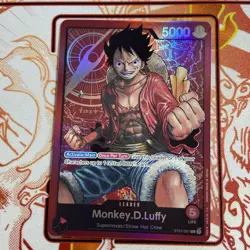 One Piece English Monkey.D.Luffy ST01-001 Leader Foil - Near Mint - Image 1