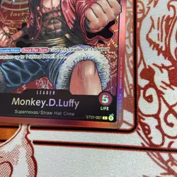 One Piece English Monkey.D.Luffy ST01-001 Leader Foil - Near Mint - Image 3