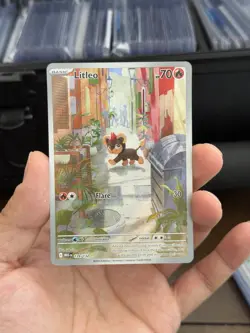 Pokemon TCG Litleo IR 139/132 Illustration Rare Pokemon Card Mega Evolution - Image 1