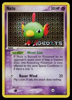 Pokemon Card - Natu Deoxys 66/107 Common Reverse Holo Stamped - Image 1