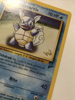 Wartortle Gold W Stamp Stamped Pokemon Card - WOTC Promo - Base 2 - 63/130 - Image 3