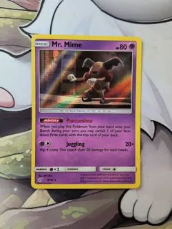 Pokemon TCG Mr. Mime Detective Pikachu Holo Card 11/18 - Image 1