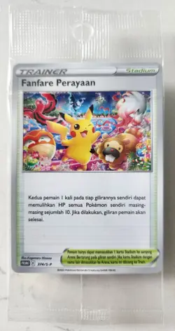 PIKACHU FANFARE PERAYAAN - 374/S-P - INDONESIAN SEALED POKEMON CARD U.S. Ship - Image 1