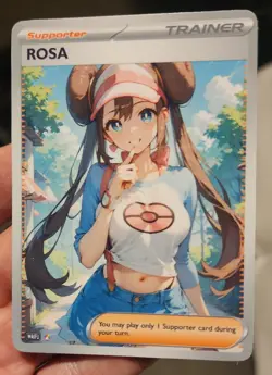 Rosa - Anime - Goddess - DIY - Full Art - Glossy - Trainer Card - Image 1