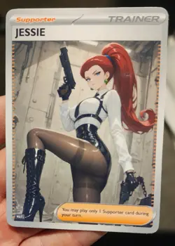 Jessie - Waifu - Goddess - Anime - DIY - Full Art - Glossy - Trainer Card - Image 1