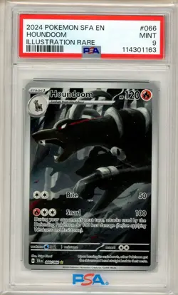 Pokemon 2024 SV Shrouded Fable Houndoom Card PSA 9 Mint 066/064 IR Graded - Image 3