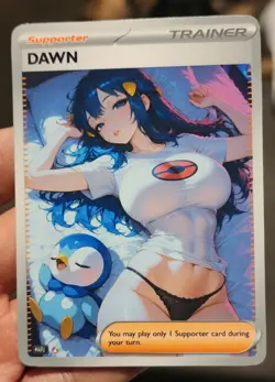 Dawn - Anime - Goddess - DIY - Full Art - Glossy - Trainer Card - Image 1