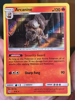 POKEMON ARCANINE #6/18 RARE HOLOFOIL DETECTIVE PIKACHU NM CARD - Image 1