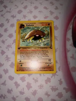Kabuto 1st Edition Fossil Set Pokemon WOTC TCG Common Card #50/62 - Image 1