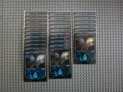 mtg core 2021 Showcase Island Lot X27 NM/M 6 Foil, 21 Non Foil - Image 1