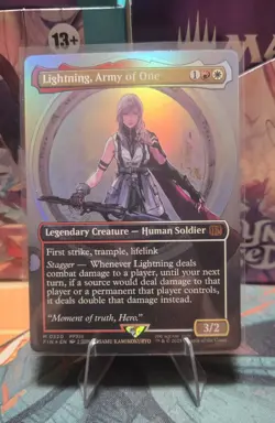 Lightning, Army of One (0320) (Borderless) Final Fantasy Foil - Image 1