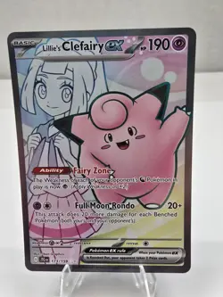 Pokemon TCG Lillie's Clefairy ex 173/159 Sv09: Journey Together Double Rare MINT - Image 1