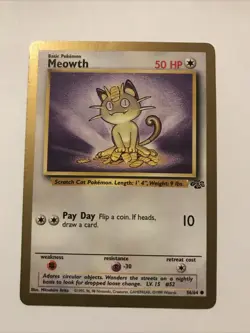 Pokemon TCG Meowth Fruit Roll Up Gold Bordered Promo 56/64 - Image 1
