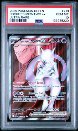 Rocket's Mewtwo ex 213 Pokemon Destined Rivals PSA 10 🔥 - Image 1