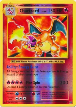 Damaged Charizard - 11/108 - Holo Rare - Reverse Holo Pokemon Evolutions - Image 1
