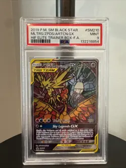 2019 Pokemon Moltres & Zapdos & Articuno Gx Black Star Promo #SM210 PSA MINT 9 - Image 1