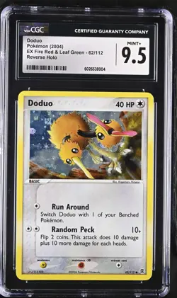 Pokemon Doduo 62/112 Reverse Holo EX Fire Red Leaf Green - CGC 9.5 - Image 1
