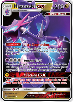 Naganadel GX 160/236 Holo Rare GX Unified Minds Pokemon NM/M - Image 4