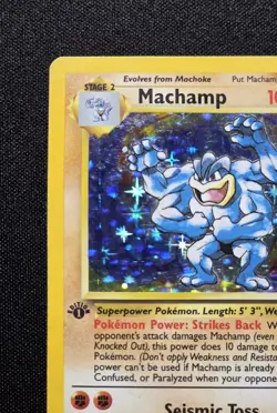 Machamp 008/102 1st Ed Deck Exclusives HP Holo Heavy Played Pokemon 1999 - Image 2