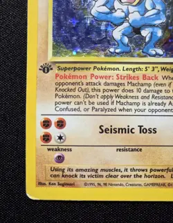 Machamp 008/102 1st Ed Deck Exclusives HP Holo Heavy Played Pokemon 1999 - Image 3