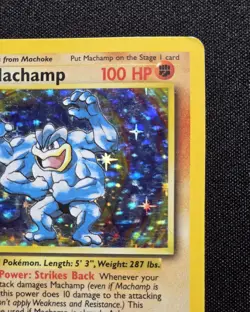 Machamp 008/102 1st Ed Deck Exclusives HP Holo Heavy Played Pokemon 1999 - Image 5