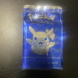 Pokemon Pikachu Sticker Album Packs Sealed Sticker Prisma Evoluciones Metal - Image 1