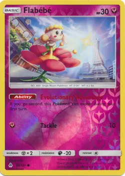 Pokemon - Flabebe - 83/131 - Common - Reverse Holo - Sun & Moon Forbidden Light - Image 1
