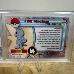 2000 Topps Chrome Pokemon TV Machop #66 PSA 10 GEM MT - Rare POP 37 Base Series - Image 5