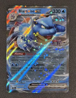 Blastoise ex 030/142 Pokemon Stellar Crown EN STAMPED Promo - Image 1