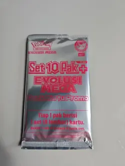 Pokemon Indonesia Mega Evolution Promo Pack (Evolusi Mega) Stamped Set SEALED - Image 2
