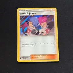 Jessie & James 58/68 Holo Rare Trainer Hidden Fates NM Pokemon TCG (a) - Image 1