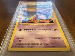 Abra 043/102 Base Set 1st Edition Regular PSA 9 MINT Pokemon TCG English - Image 3