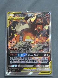 Pokemon TCG Reshiram and Zekrom GX Tag Team Full Art Ultra Rare Holo - Image 1