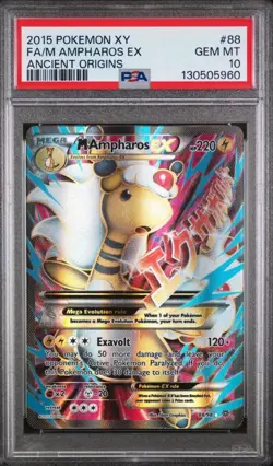 Pokemon M Ampharos EX XY Ancient Origins Full Art #88 PSA 10 Gem Mint NEW CERT - Image 1