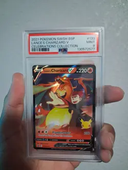 2021 Pokemon Lance's Charizard V Celebrations #133 Black Star Promo Mint PSA 9 - Image 1