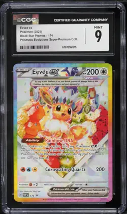 2025 Pokemon Prismatic Evolutions Super Premium Eevee ex #174 CGC 9 - Image 1