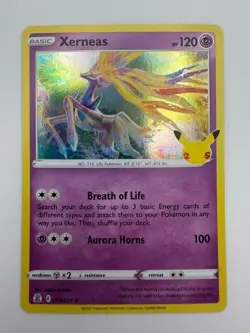 #012/025 Xerneas Holo Rare - Pokemon TCG Celebrations 25th Anniversary 2021 - NM - Image 1