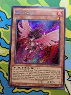 Yugioh Red Nova DRL3-EN017 Secret Rare 1st Edition VLP/NM - Image 1