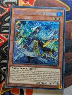 YUGIOH BLTR-EN007 Mirror Mage of the Ice Barrier Secret Rare 1st Edition NM - Image 1